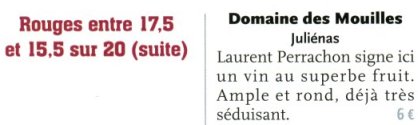 Juliénas 2008 dans la Revue des Vins de France